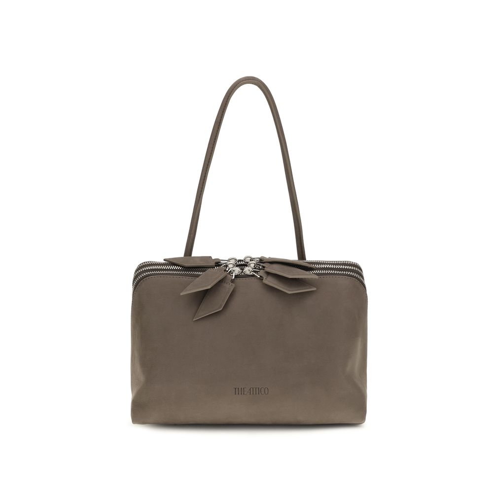 The Attico Gray Calf Leather Bos Taurus Shoulder Women's Bag