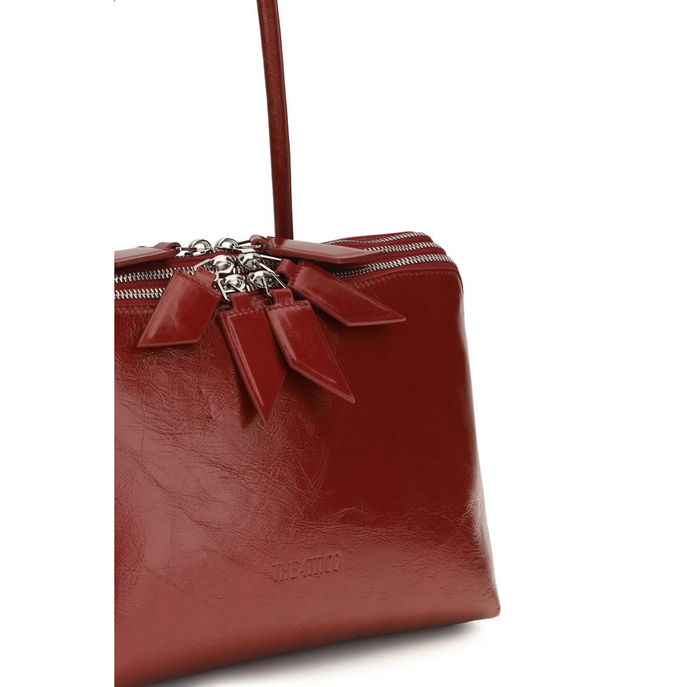 The Attico Red Calf Leather Bos Taurus Shoulder Women's Bag