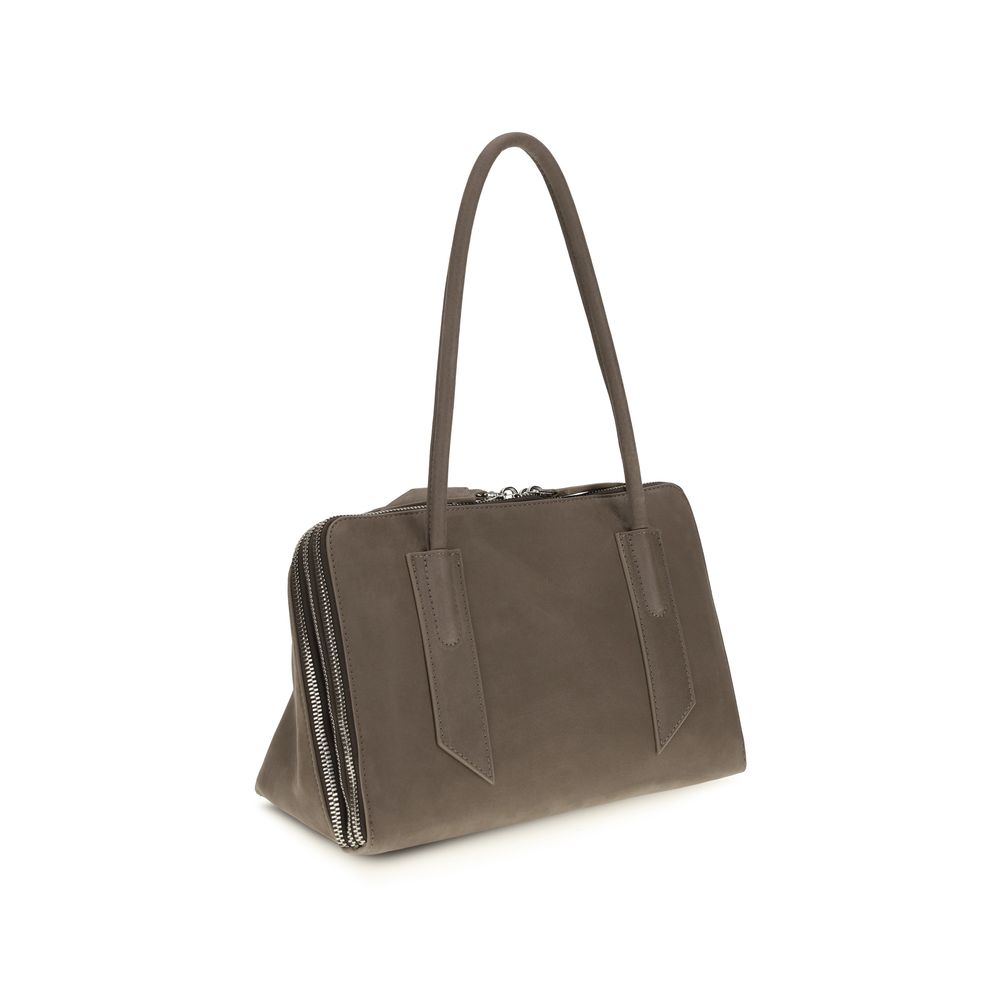 The Attico Gray Calf Leather Bos Taurus Shoulder Women's Bag