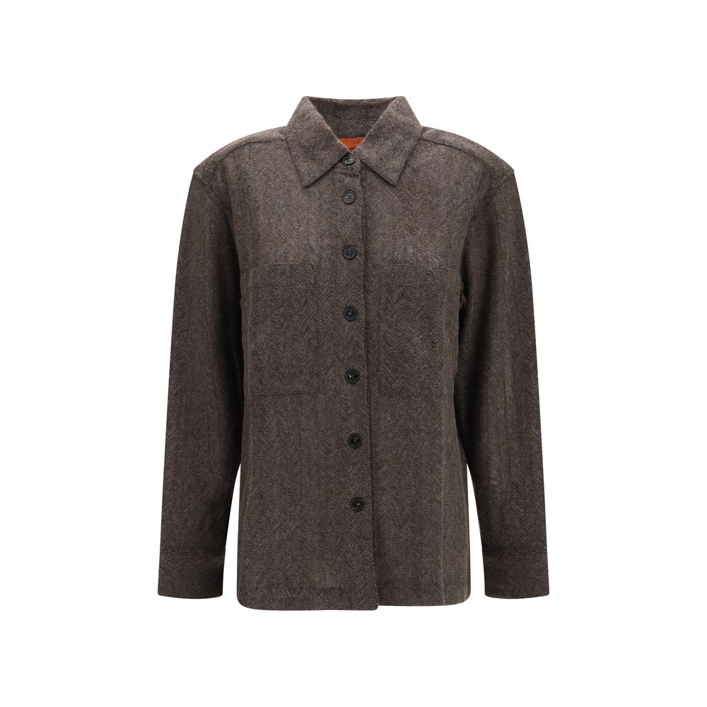 Missoni Brown Cashmere Dress Women's Shirt