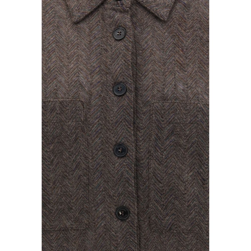 Missoni Brown Cashmere Dress Women's Shirt