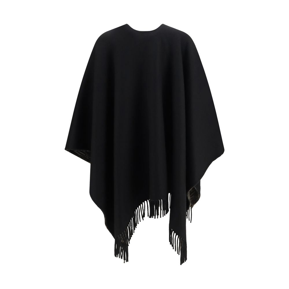 Fendi Black Wool Oves Aries Women's Scarf