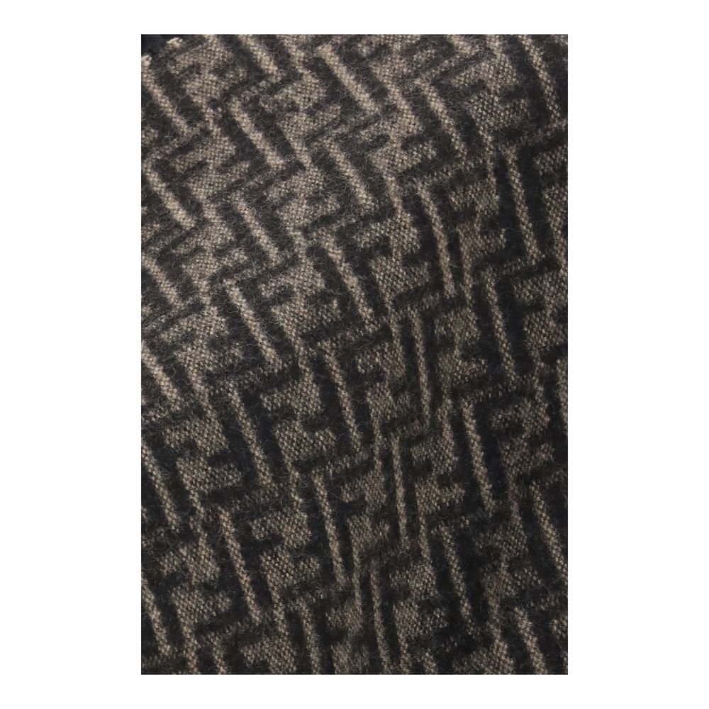 Fendi Black Wool Oves Aries Women's Scarf