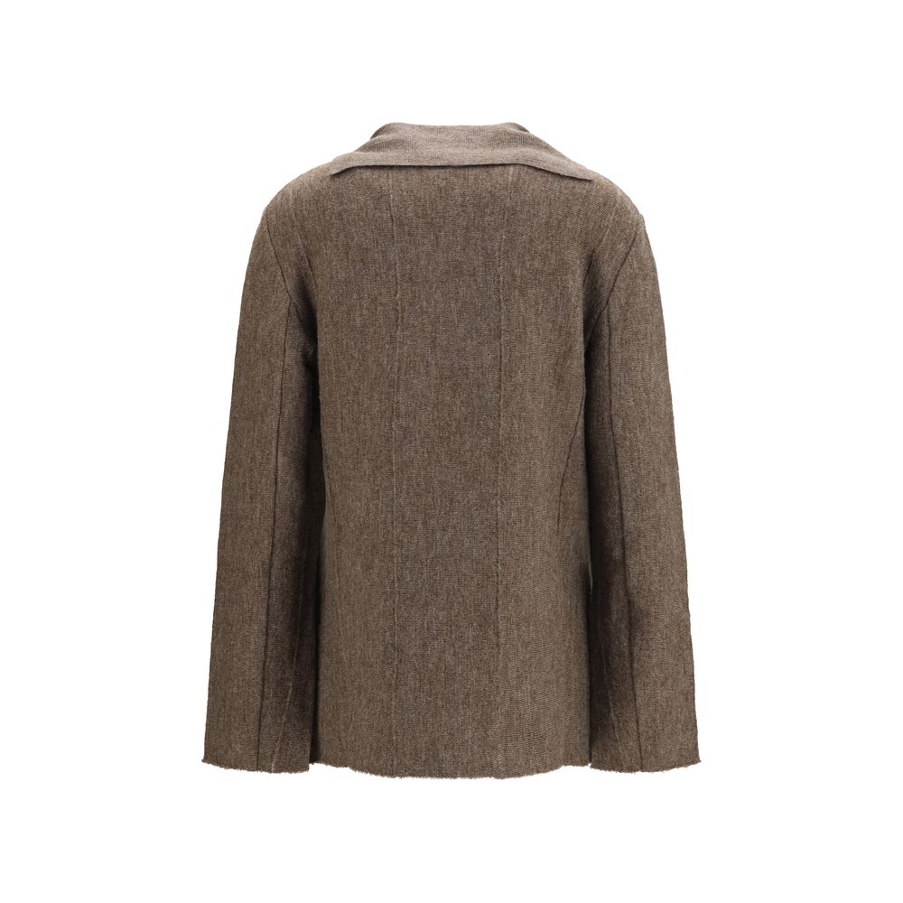 Giorgio Armani Brown Wool Oves Aries Full-Length Women's Jacket