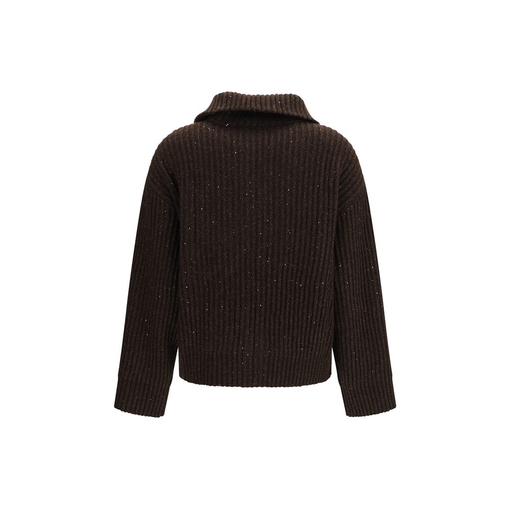 Brunello Cucinelli Brown Cashmere Women's Sweatshirt