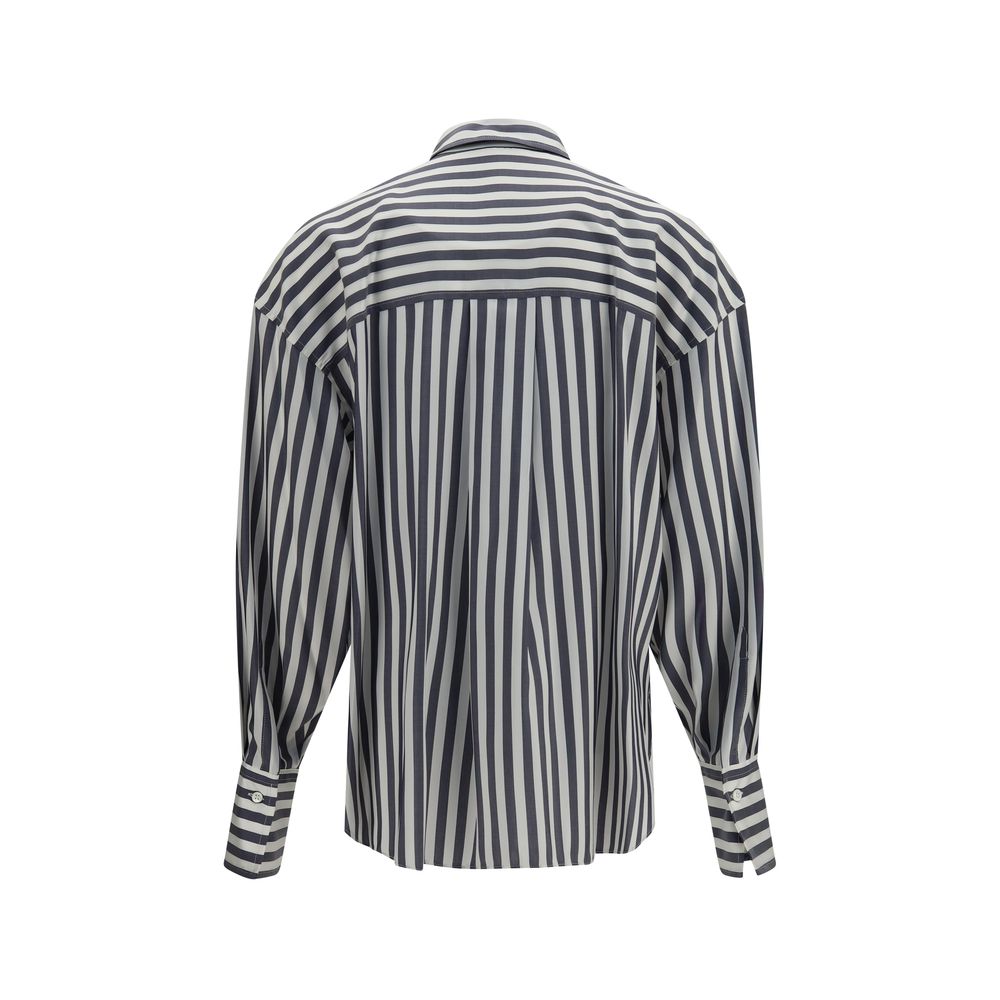 Brunello Cucinelli Multicolor Silk Pattern Women's Shirt