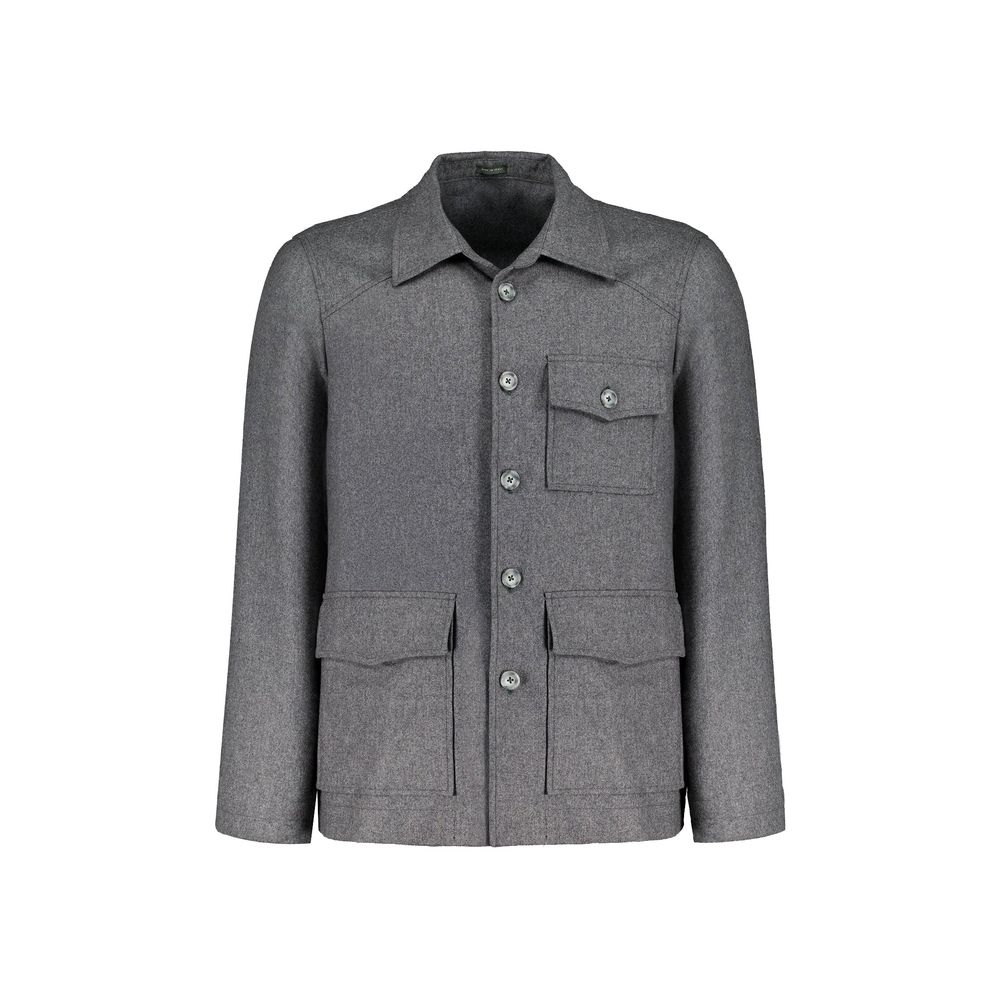 Autore Gray Cashmere Full-Length Men's Jacket