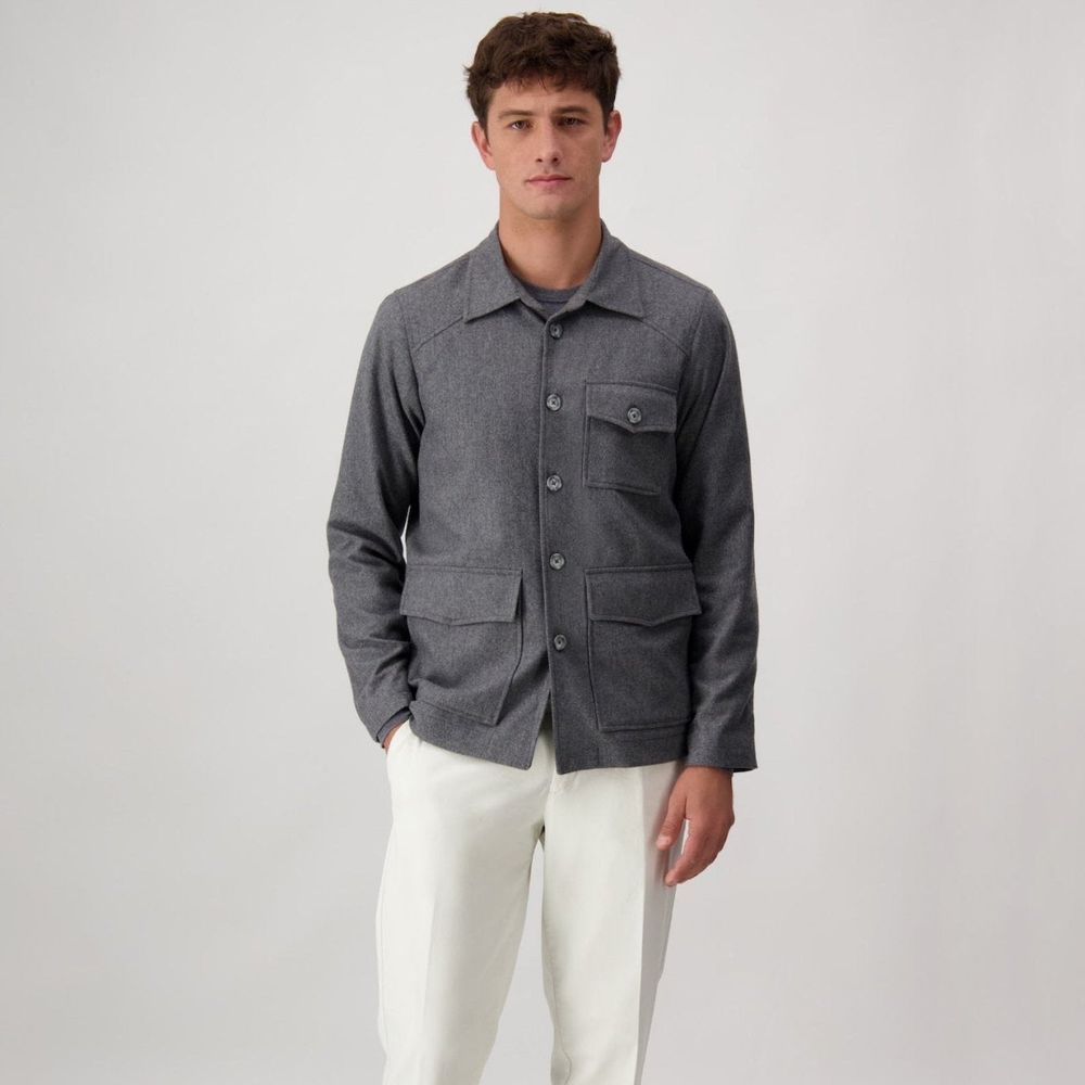 Autore Gray Cashmere Full-Length Men's Jacket