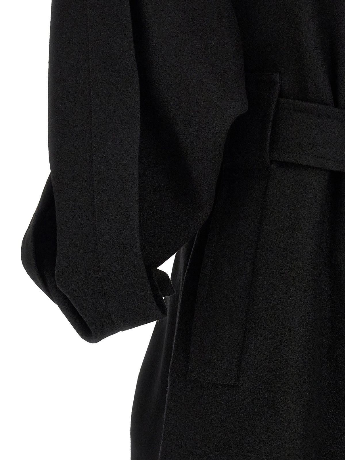 Issey Miyake Black Wool Women's Coat