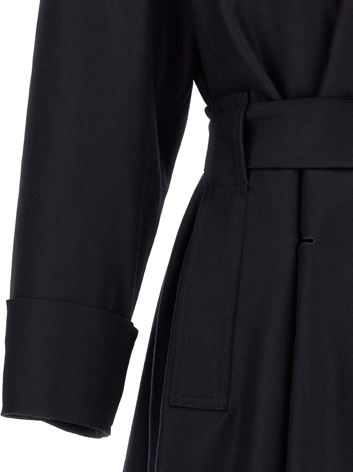 Issey Miyake Black Wool Women's Coat