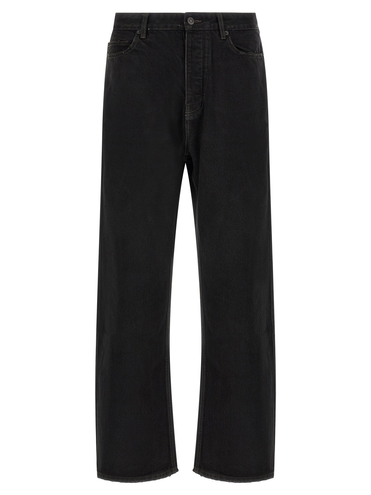 Balenciaga Black Cotton Relaxed Fit Men's Jeans