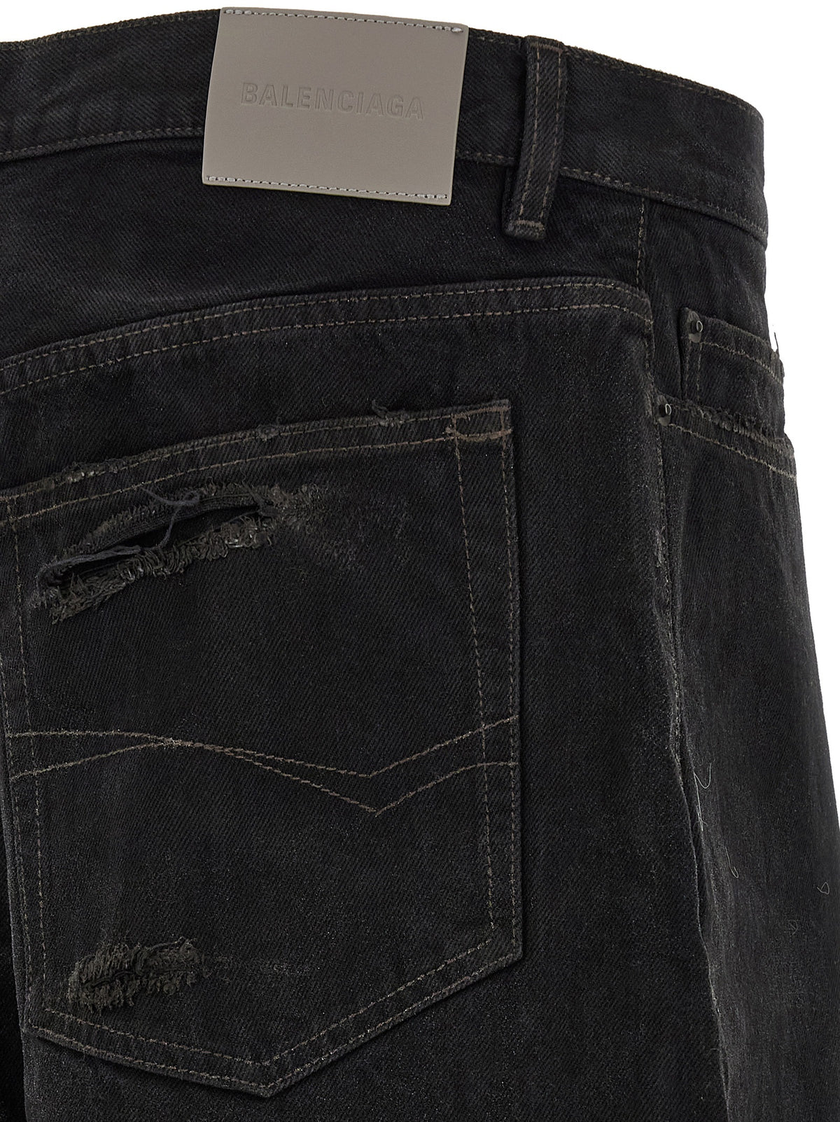 Balenciaga Black Cotton Jeans Men's Denim