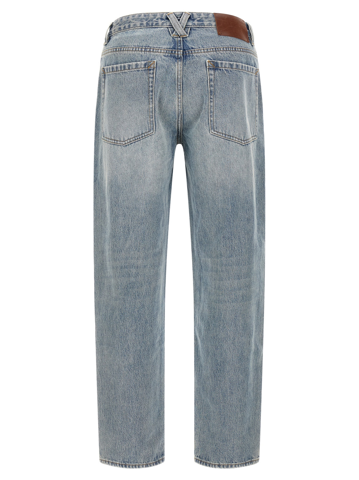 Entire Studios Blue Cotton Straight-Leg Men's Jeans