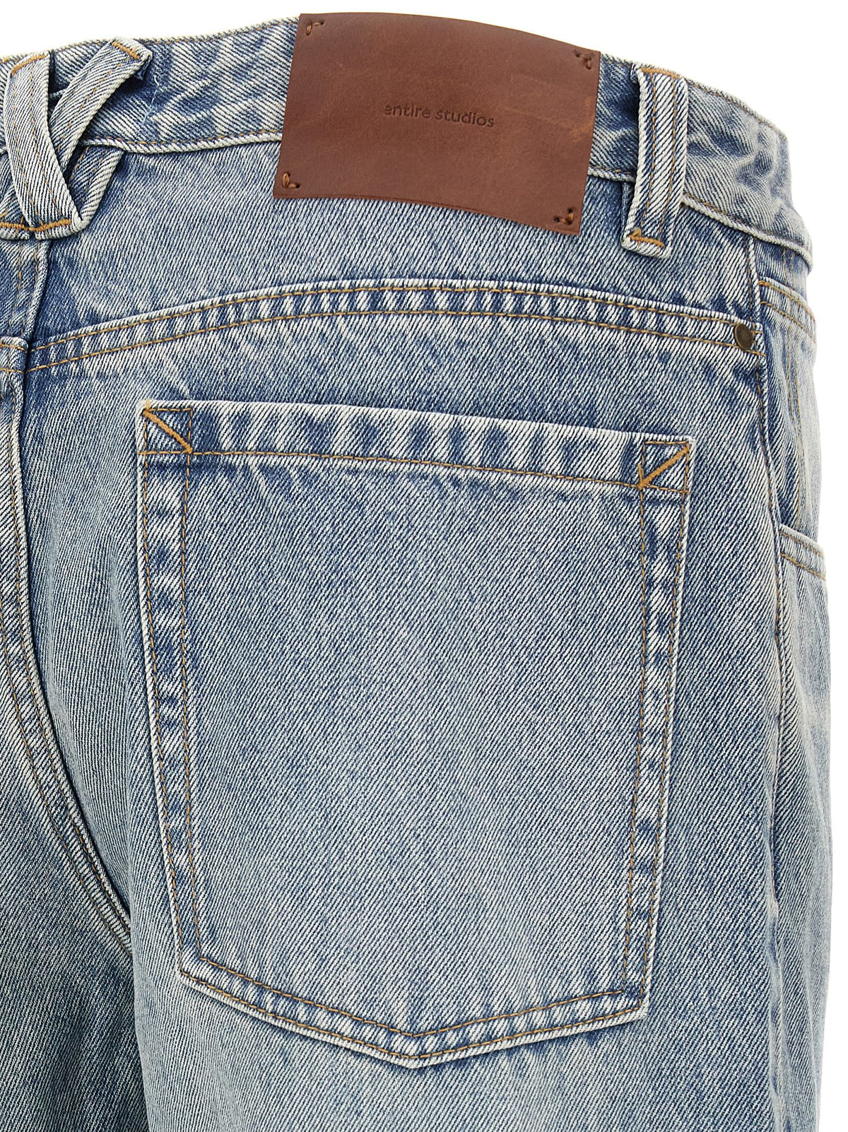Entire Studios Blue Cotton Straight-Leg Men's Jeans