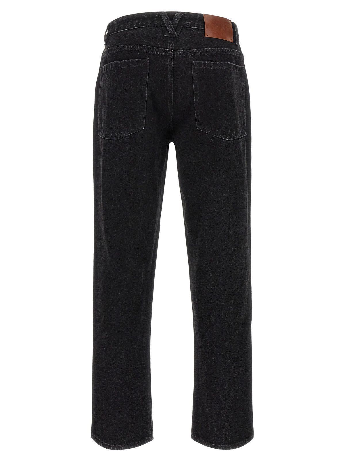 Entire Studios Black Cotton Straight-Leg Men's Jeans
