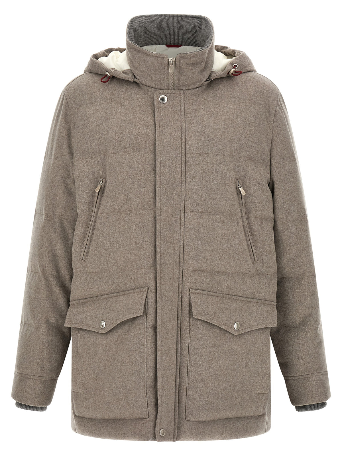 Brunello Cucinelli Beige Wool Men's Parka