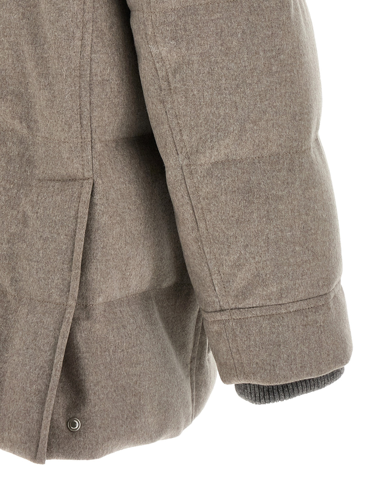 Brunello Cucinelli Beige Wool Men's Parka