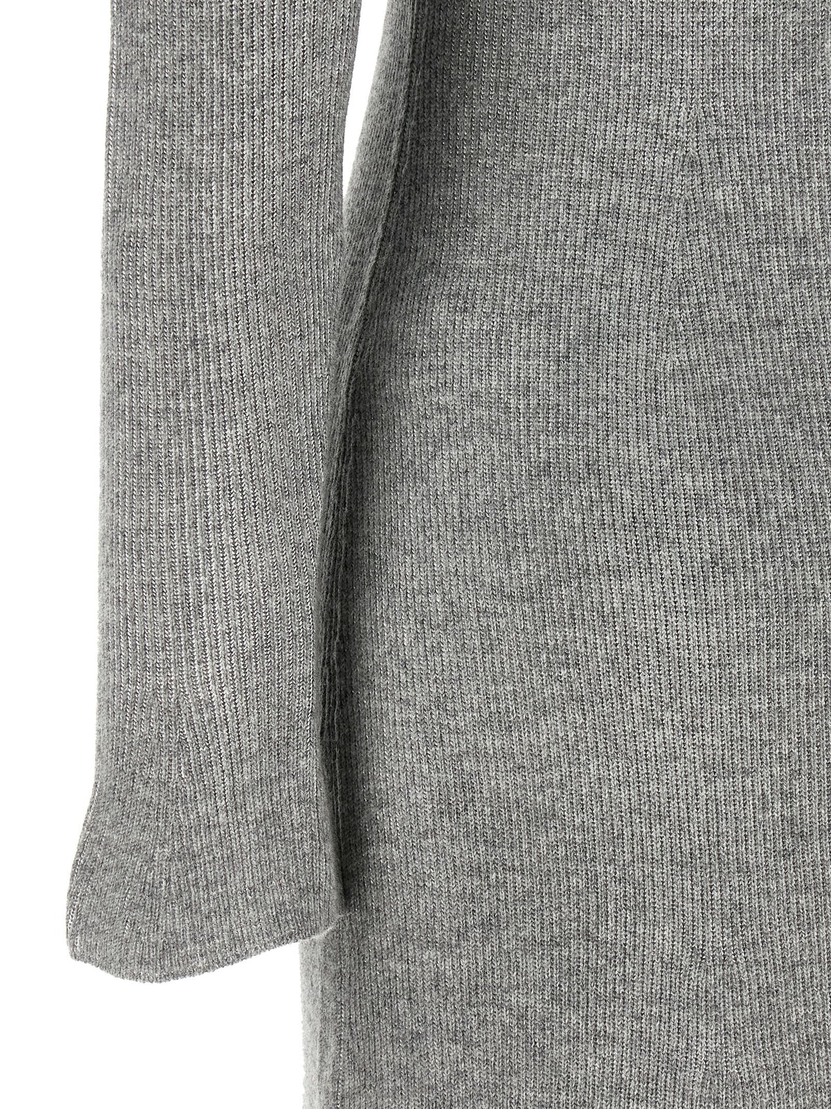 Fabiana Filippi Gray Virgin Wool Midi Women's Dress