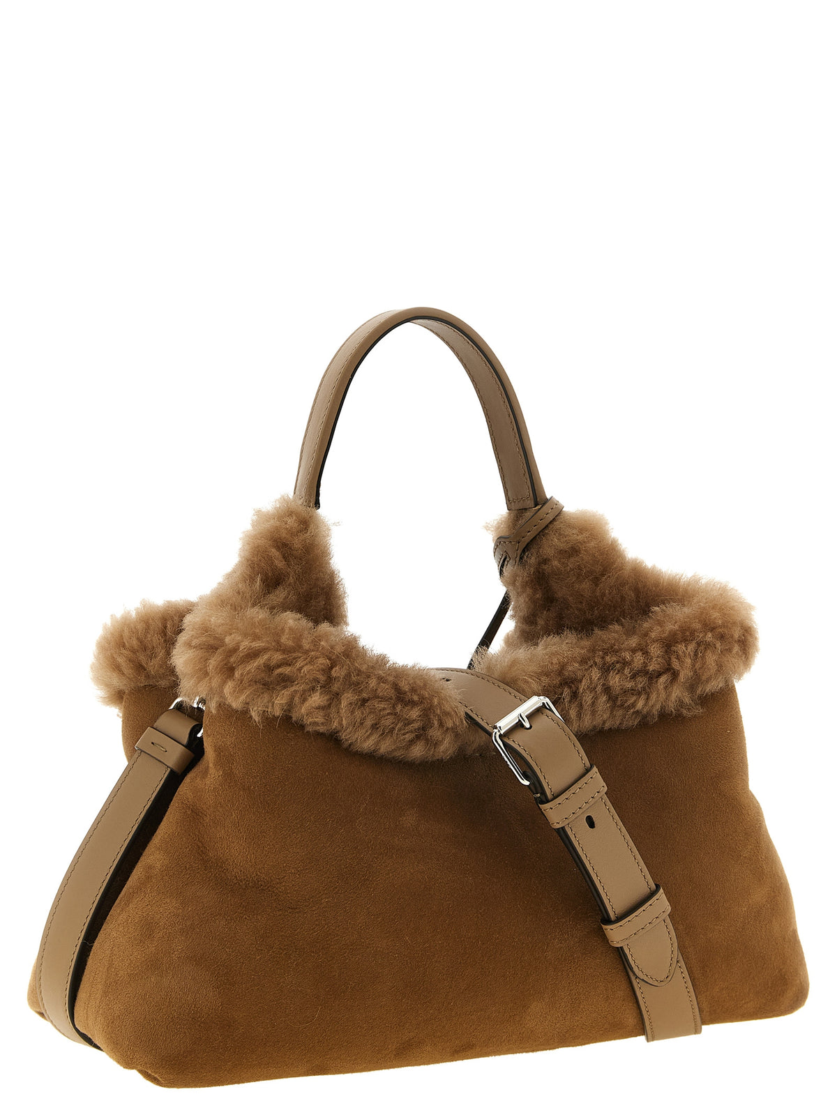 Tod's Brown Merino Wool Women's Handbag