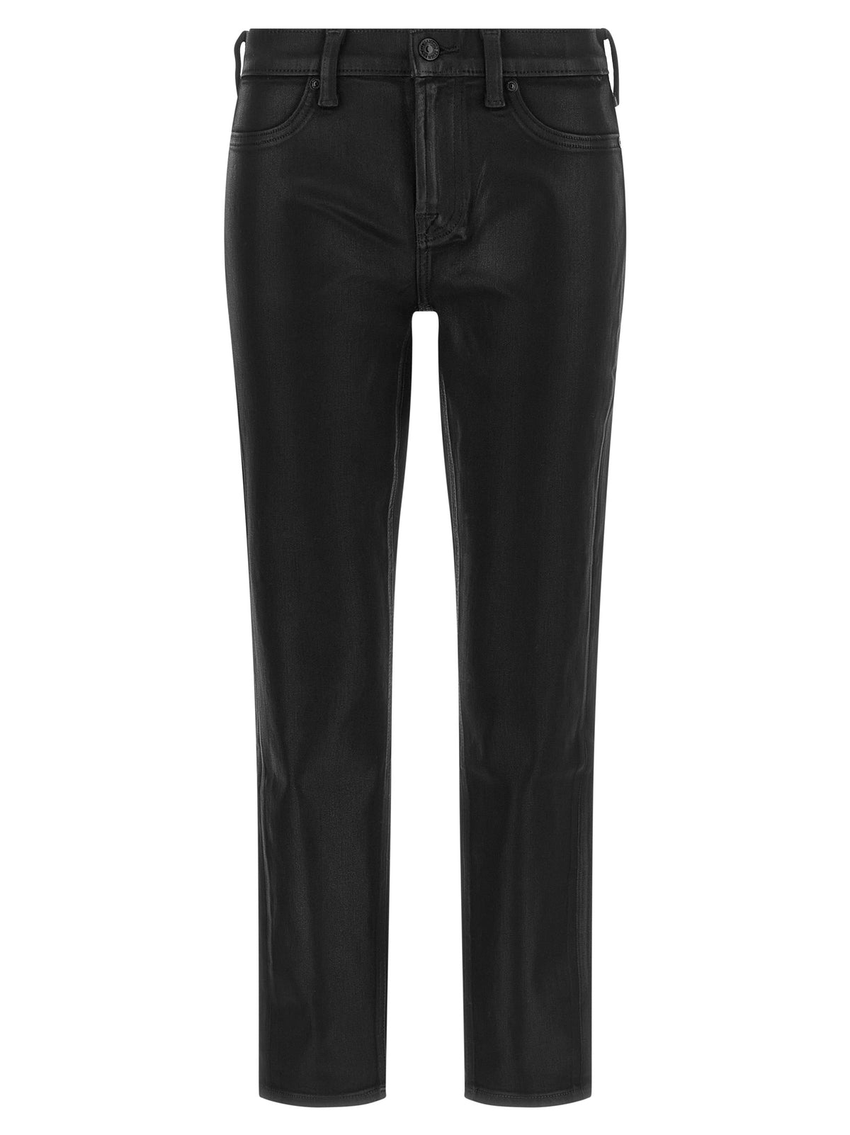 7 For All Mankind Black Cotton Cropped Women's Jeans
