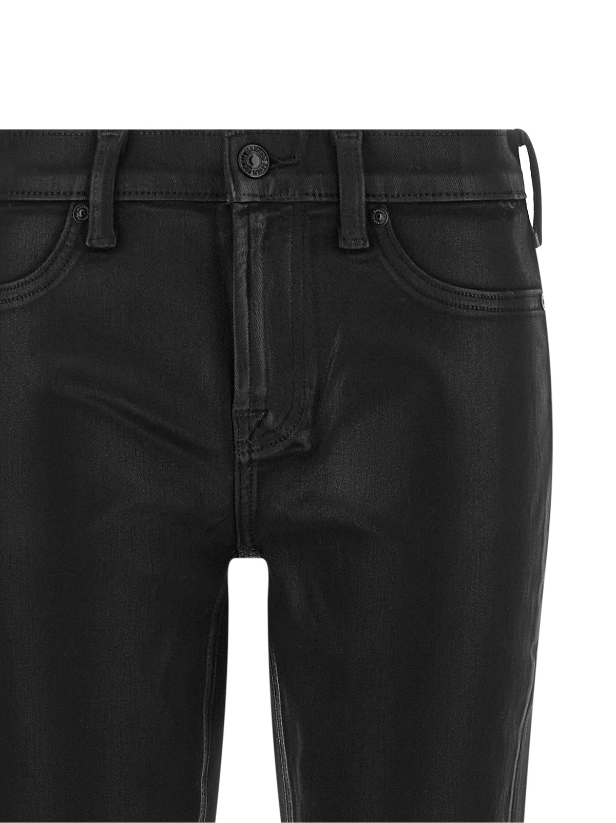 7 For All Mankind Black Cotton Cropped Women's Jeans