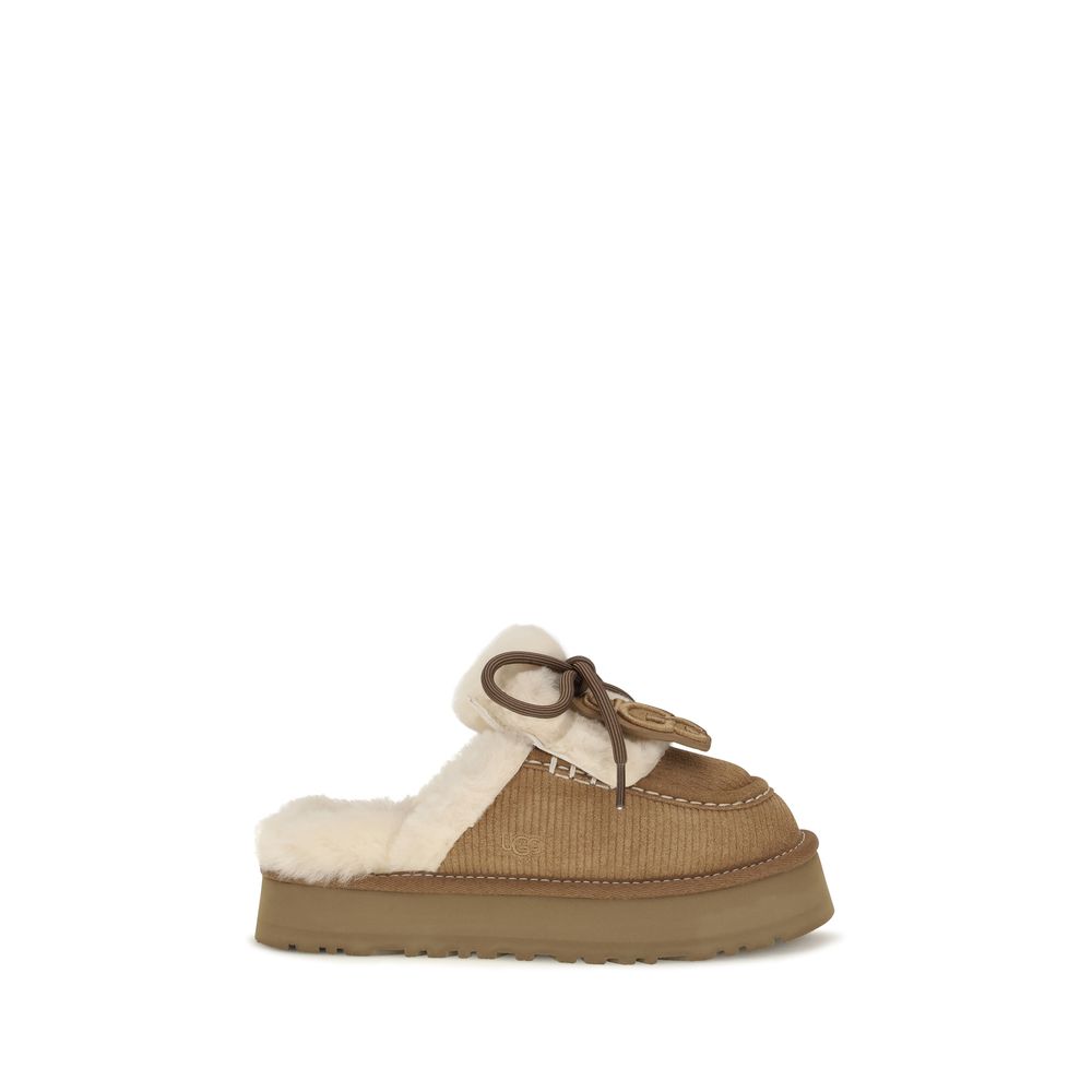 UGG Brown Suede Leather Women's Slippers