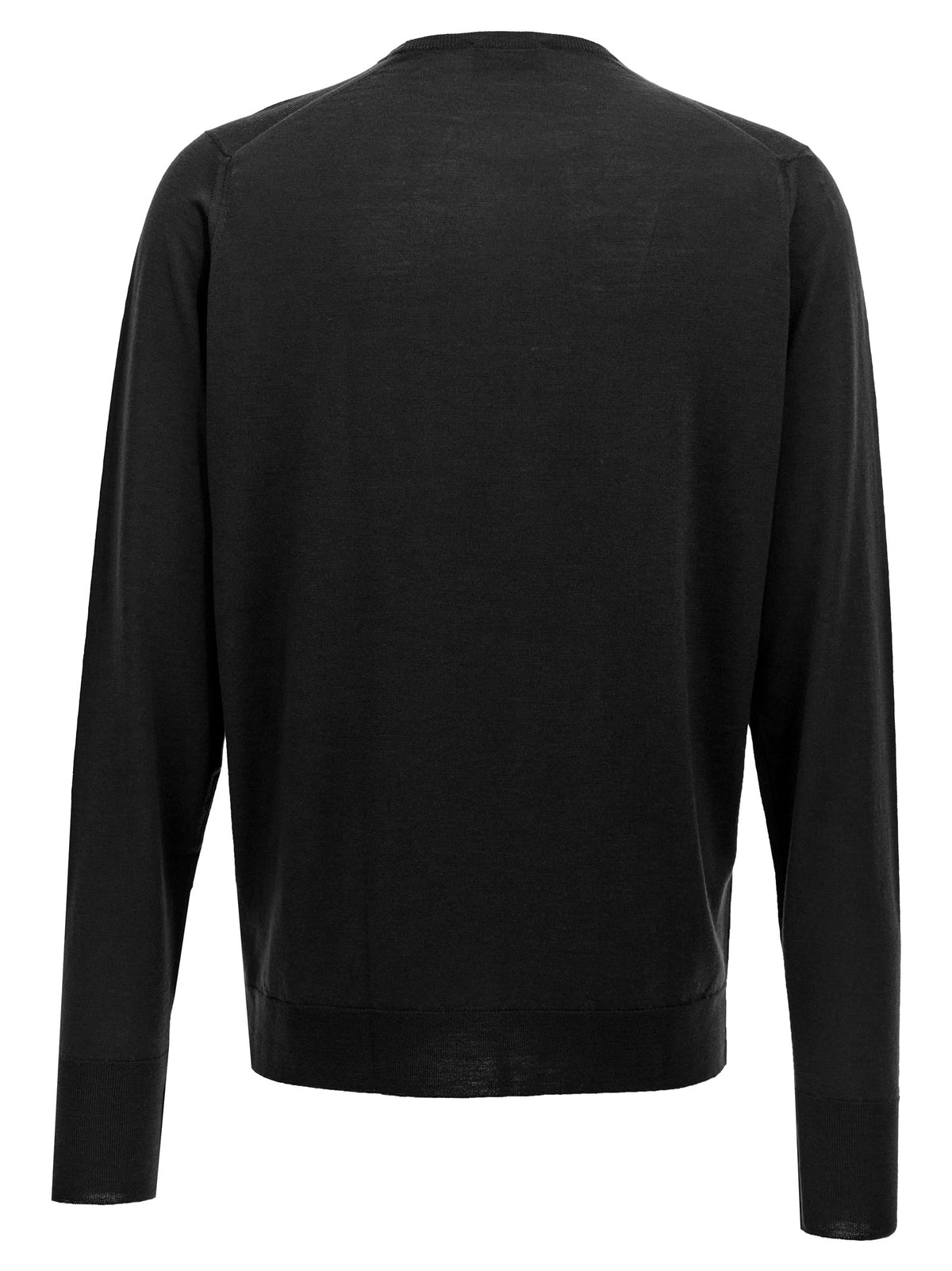 JOHN SMEDLEY Black Merino Wool Men's Cardigan