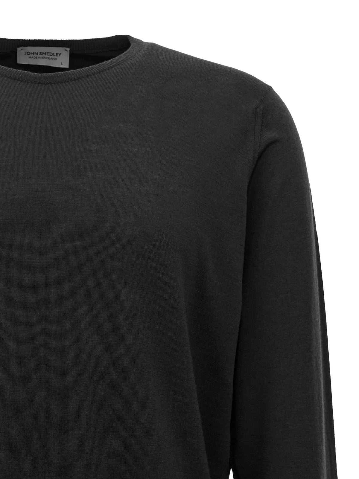 JOHN SMEDLEY Black Merino Wool Men's Cardigan