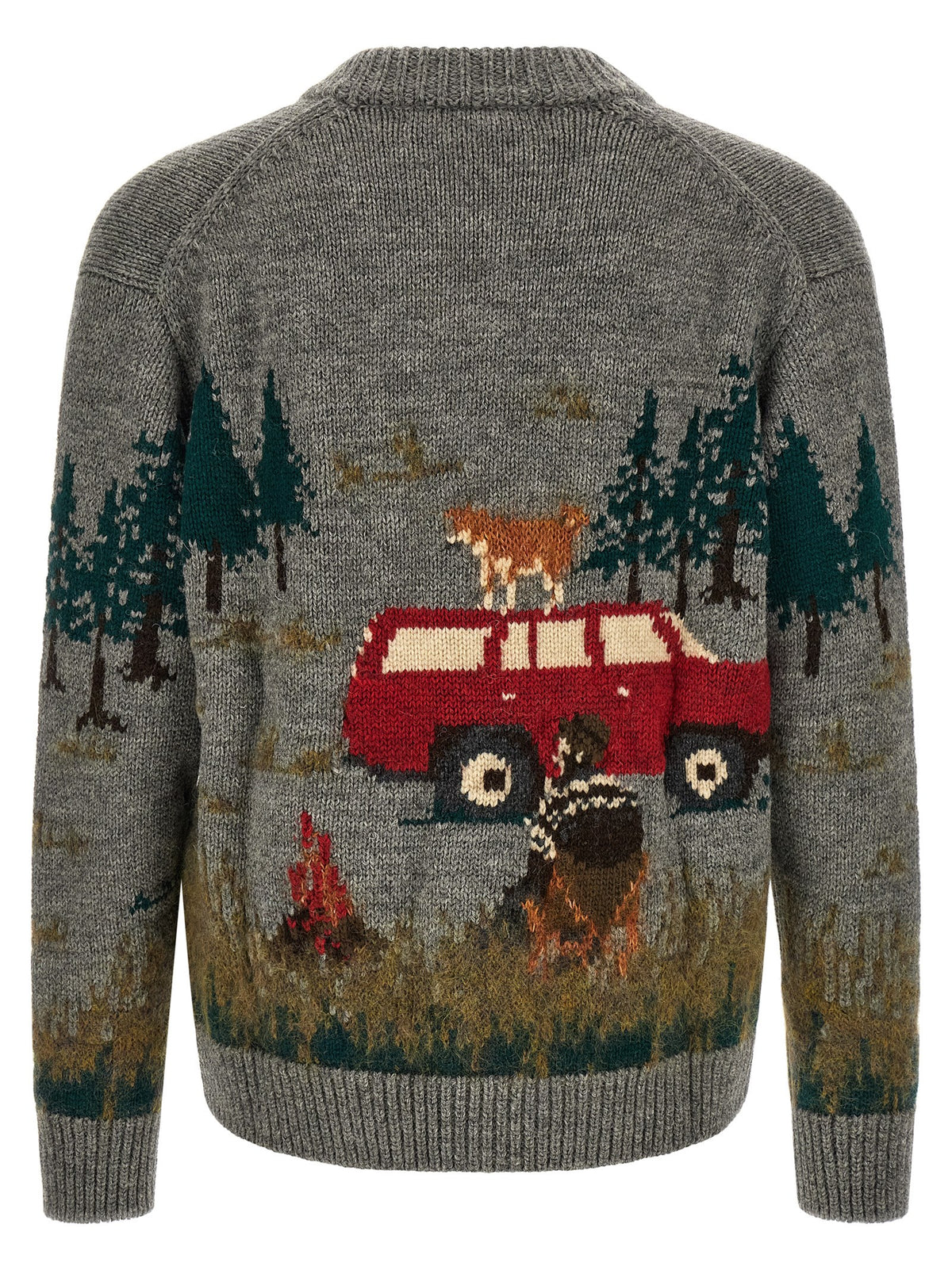 Junya Watanabe Gray Wool Men's Cardigan