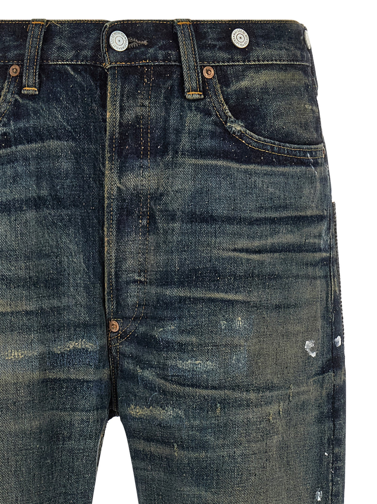 Junya Watanabe Blue Cotton Straight-Leg Men's Jeans