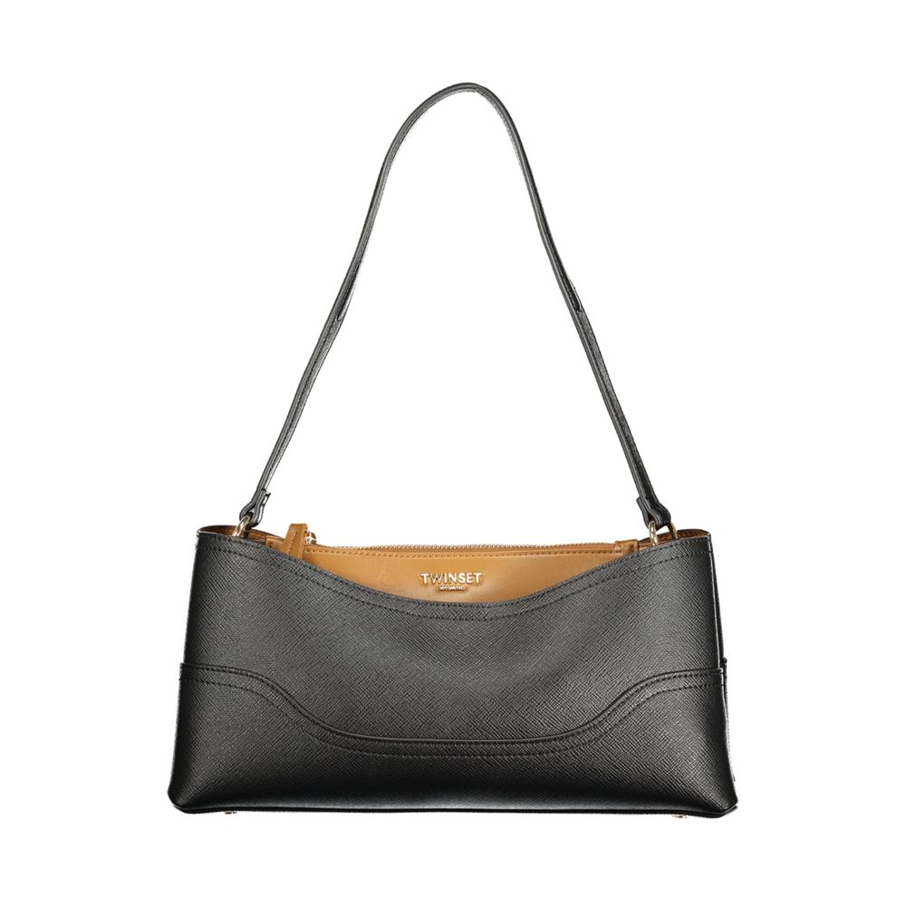 Twinset Nero Polyurethane Women Bag with Compartments and Central Women's Pocket