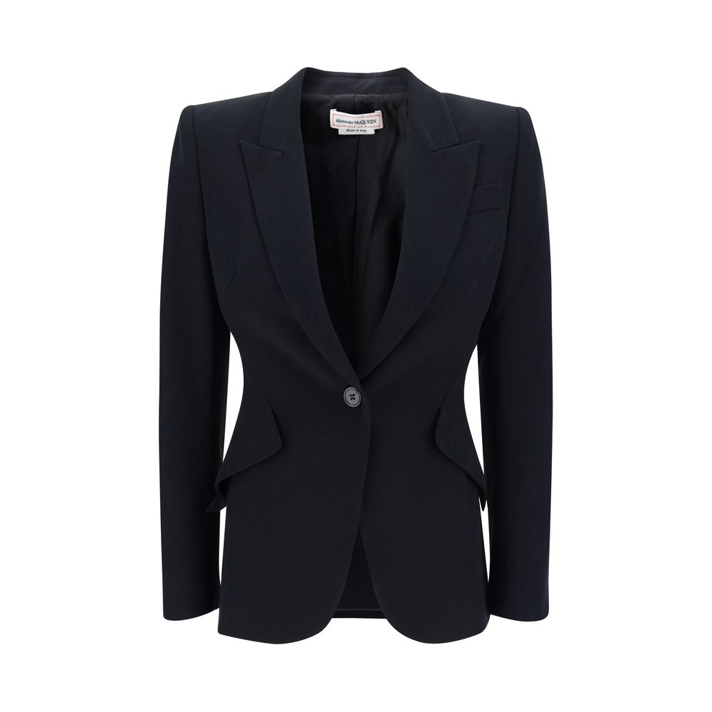 Alexander McQueen Black Acetate Women's Blazer