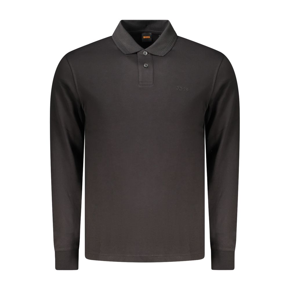 Hugo Boss Black Cotton Polo Men's Shirt