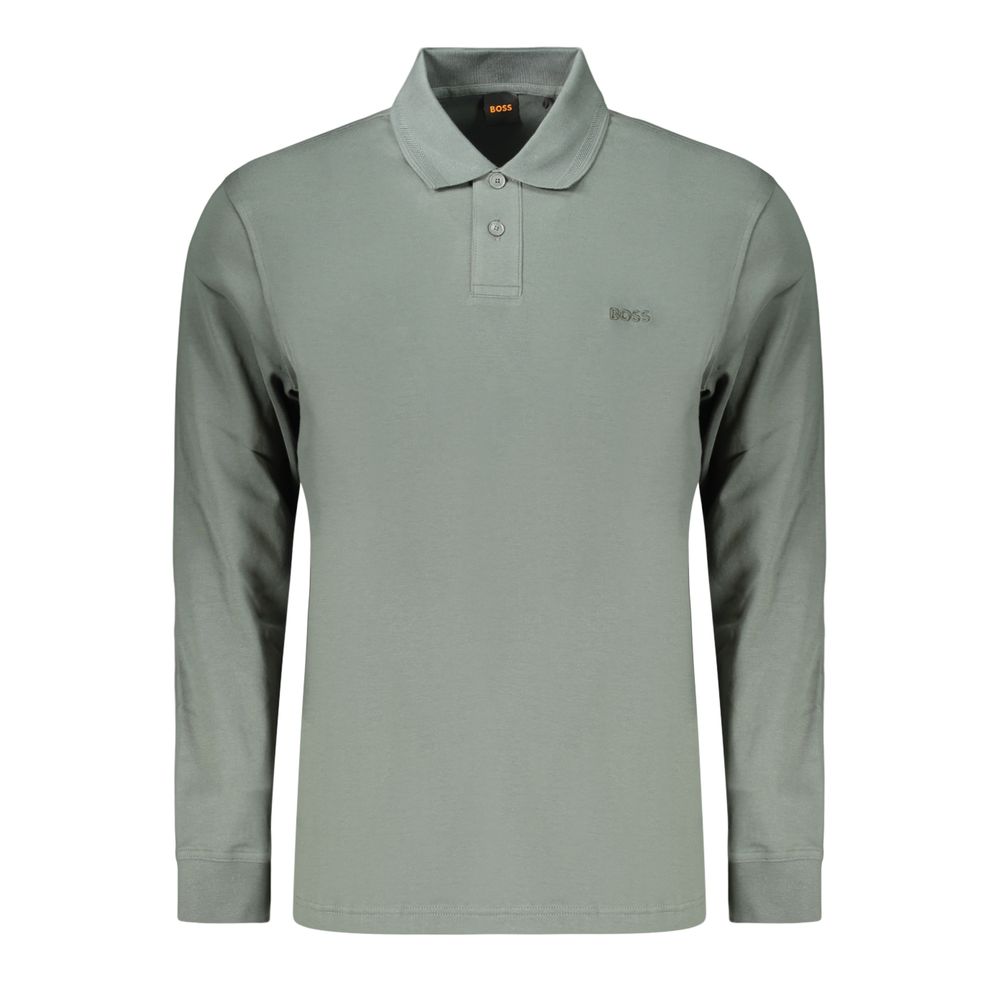 Hugo Boss Green Cotton Polo Men's Shirt
