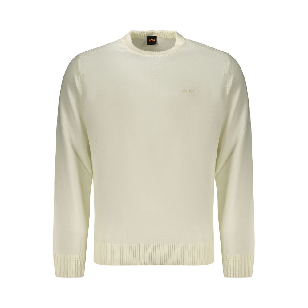 Hugo Boss White Wool Men's Sweatshirt