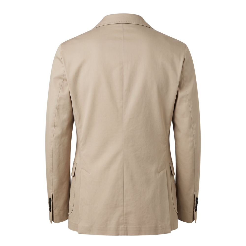 Roberto Pepe Luxury Beige Cotton Men Men's Jacket