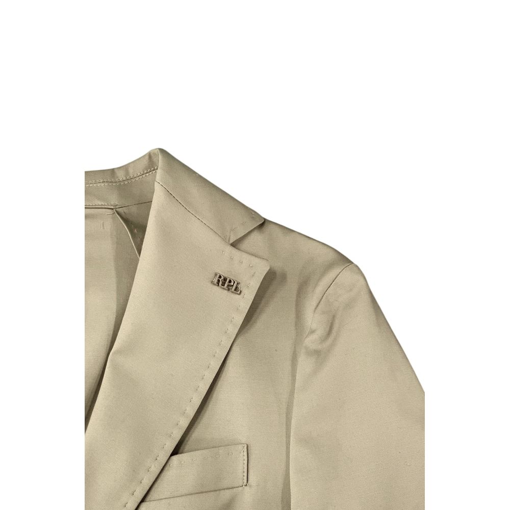 Roberto Pepe Luxury Beige Cotton Men Men's Jacket