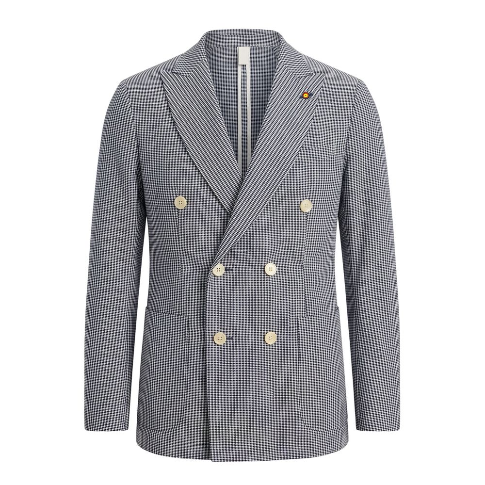 Roberto Pepe Luxury Blue Cotton Men Men's Jacket