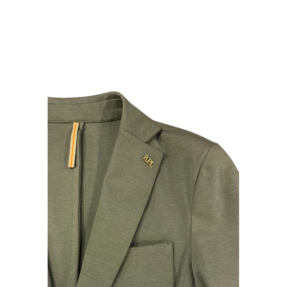 Roberto Pepe Luxury Green Cotton Men's Men's Jacket