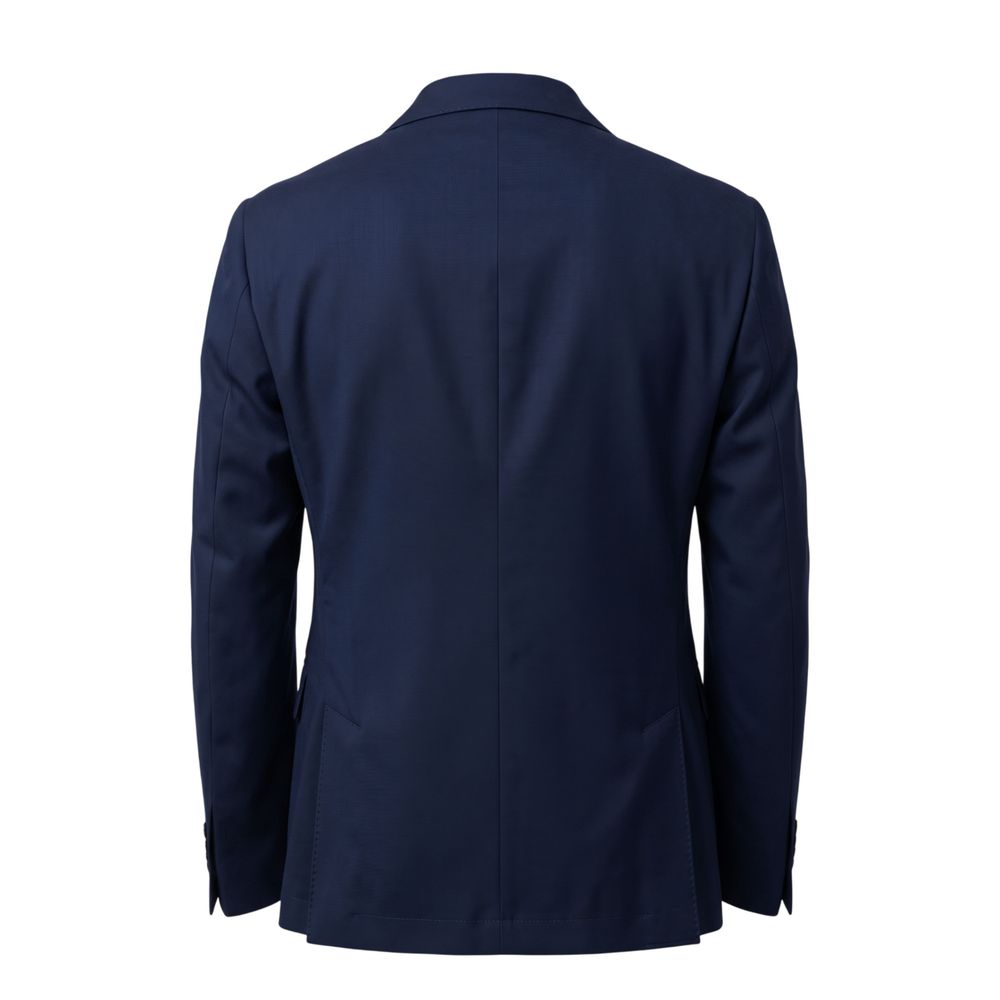 Roberto Pepe Luxury Blue Cotton Men Men's Jacket