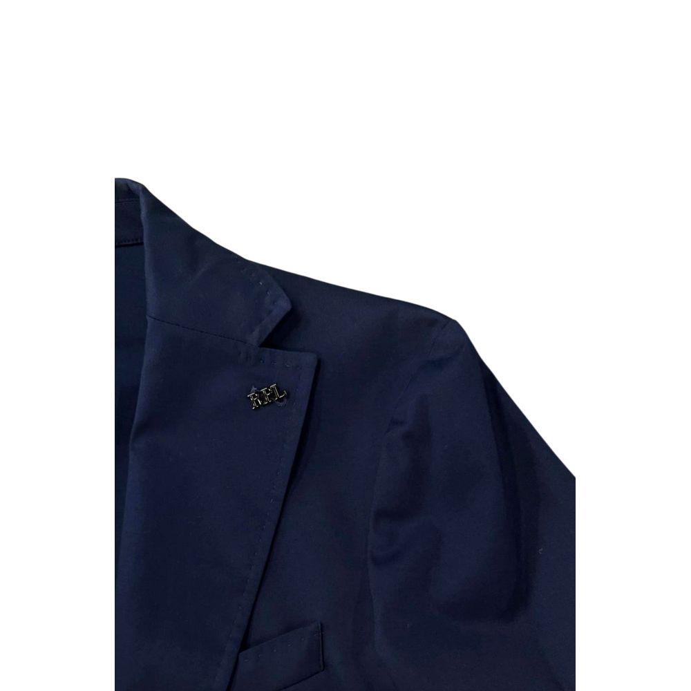 Roberto Pepe Luxury Blue Cotton Men Men's Jacket