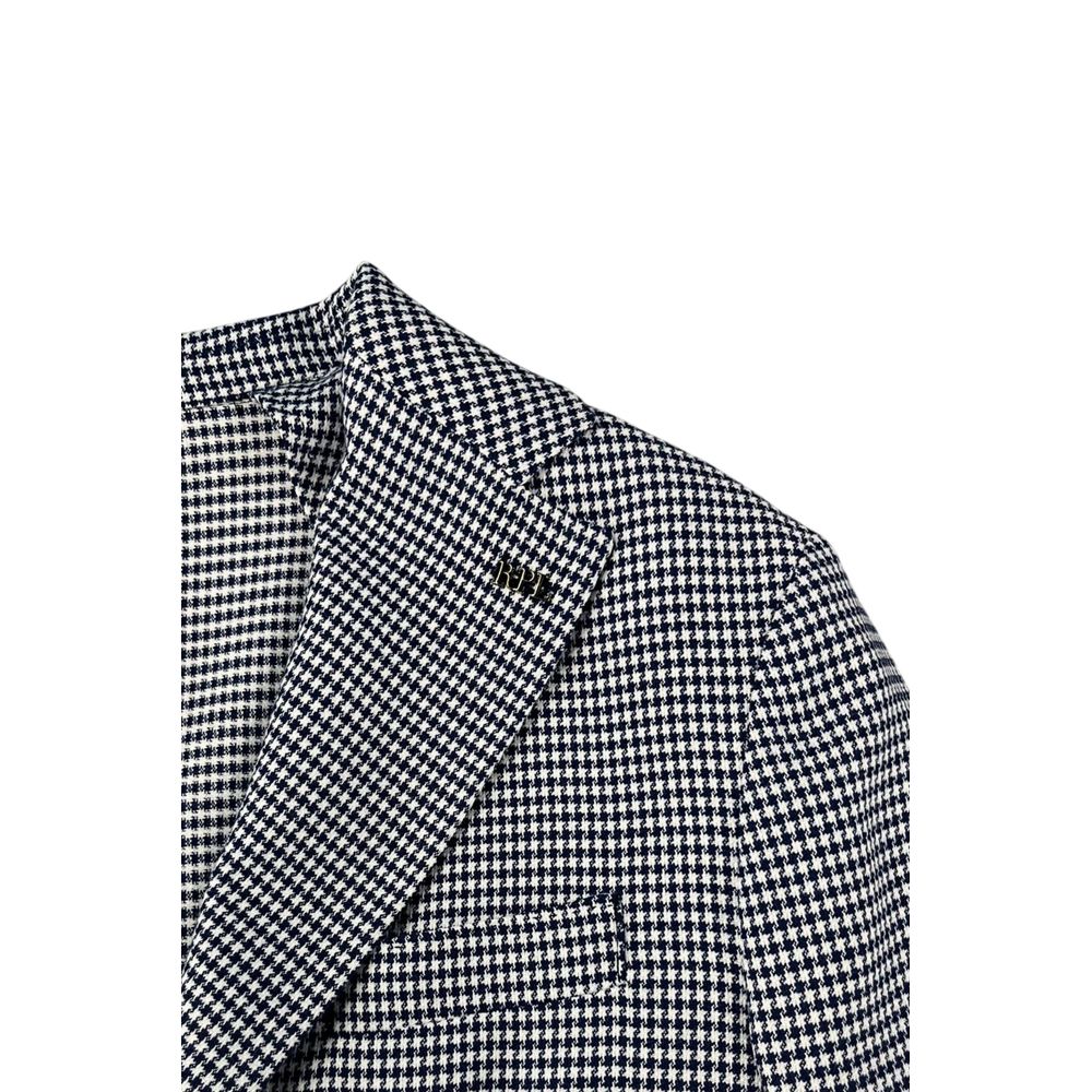 Roberto Pepe Luxury Blue Cotton Men Men's Jacket