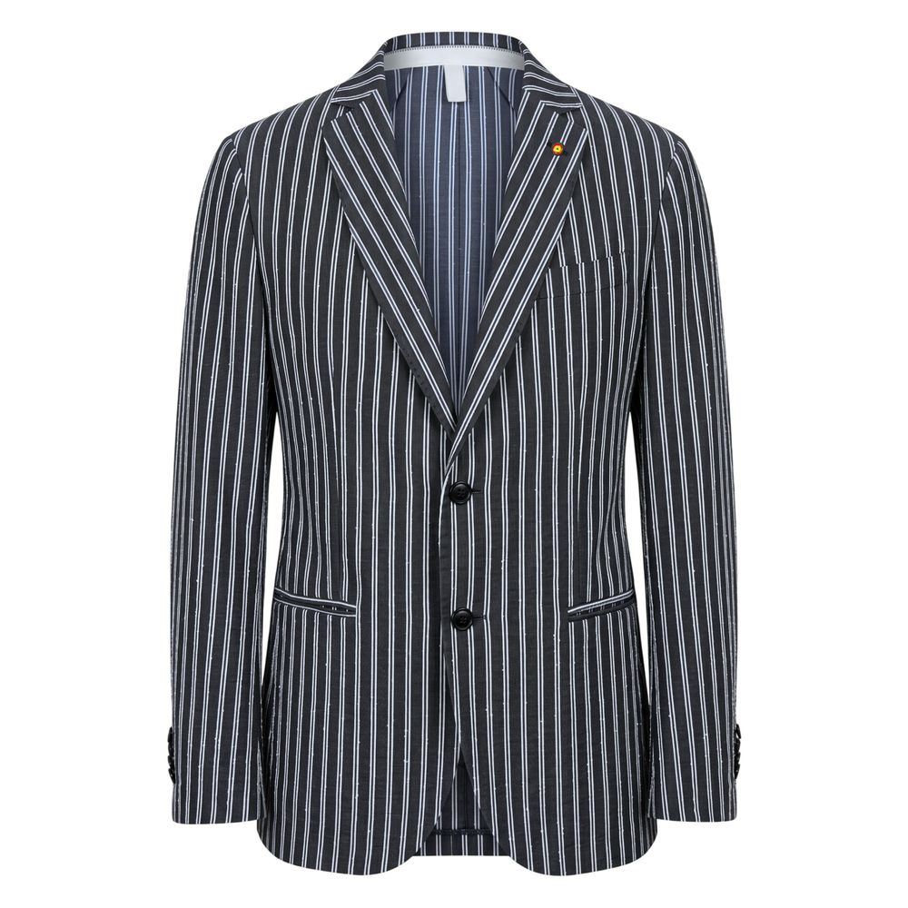 Roberto Pepe Luxury Blue Cotton Men's Men's Jacket