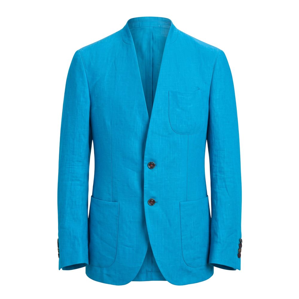 Roberto Pepe Luxury Blue Cotton Men's Men's Jacket