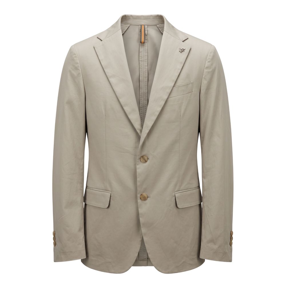 Roberto Pepe Luxury Beige Cotton Men's Men's Jacket