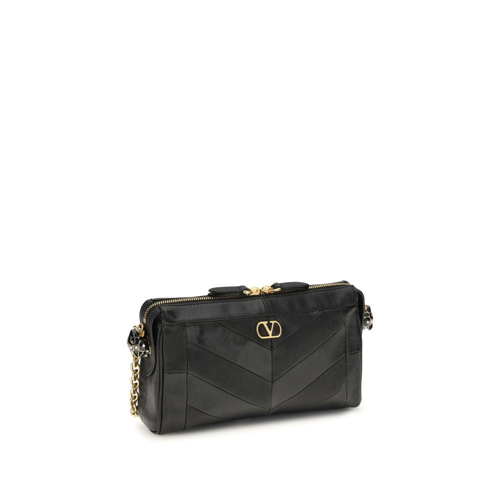 Valentino Garavani Black Napa Leather / Calf Bos Taurus Shoulder Women's Bag