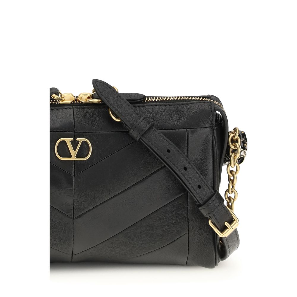 Valentino Garavani Black Napa Leather / Calf Bos Taurus Shoulder Women's Bag