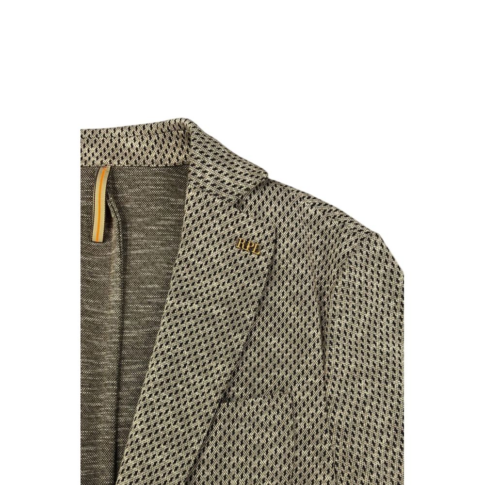 Roberto Pepe Luxury Beige Cotton Men Men's Jacket