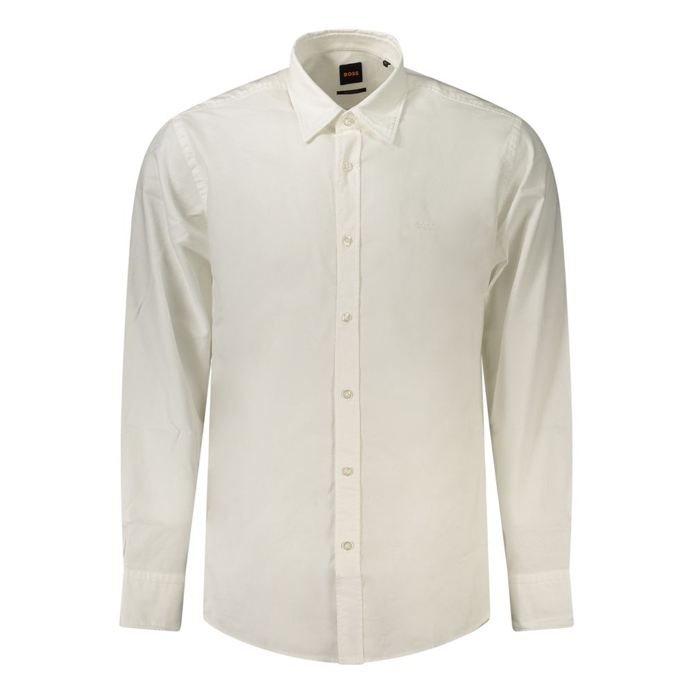 Hugo Boss White Cotton Men's Men's Shirt