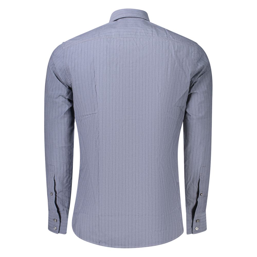 Hugo Boss Blue Cotton Mens Men's Shirt